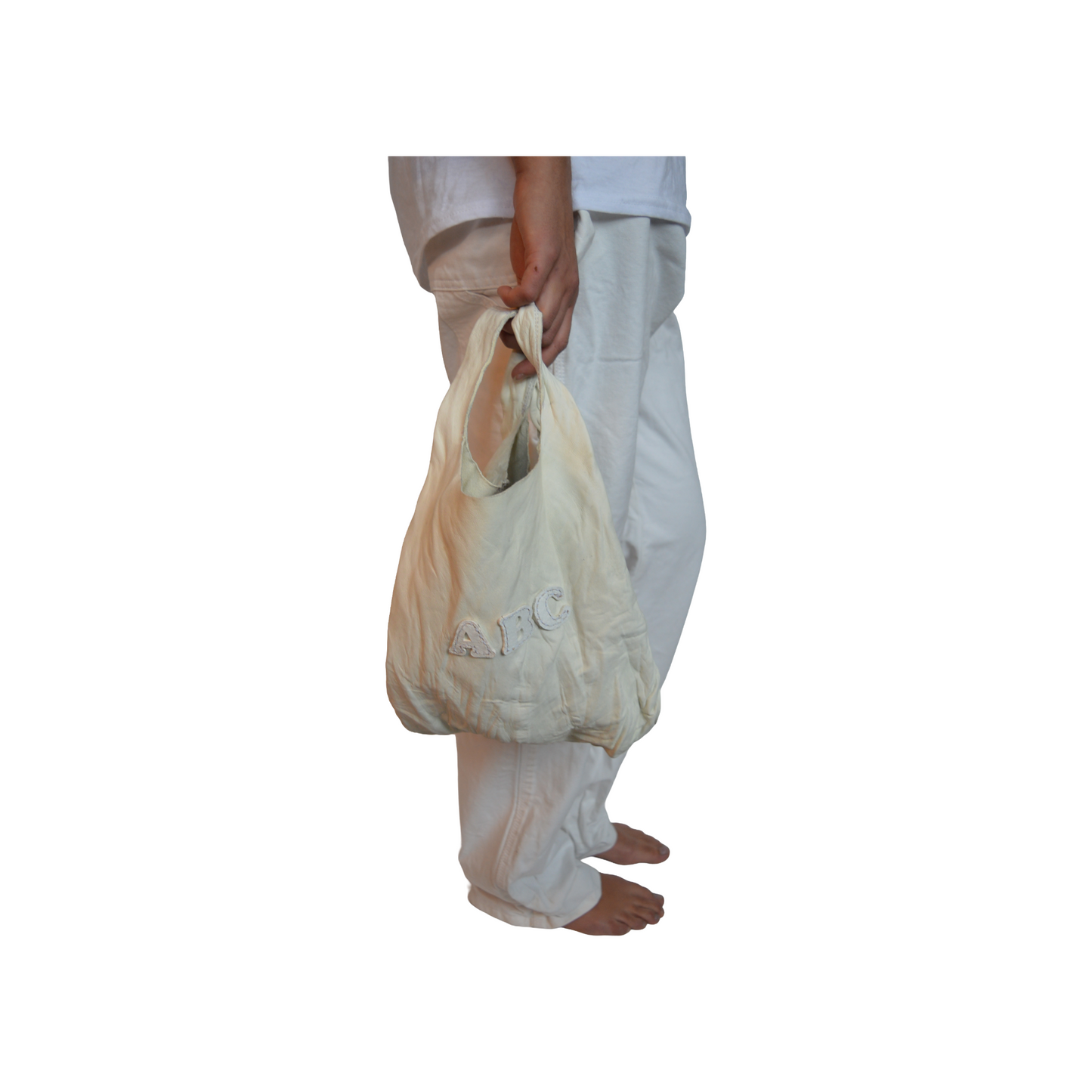 Large White Plastic Deer skin Bag