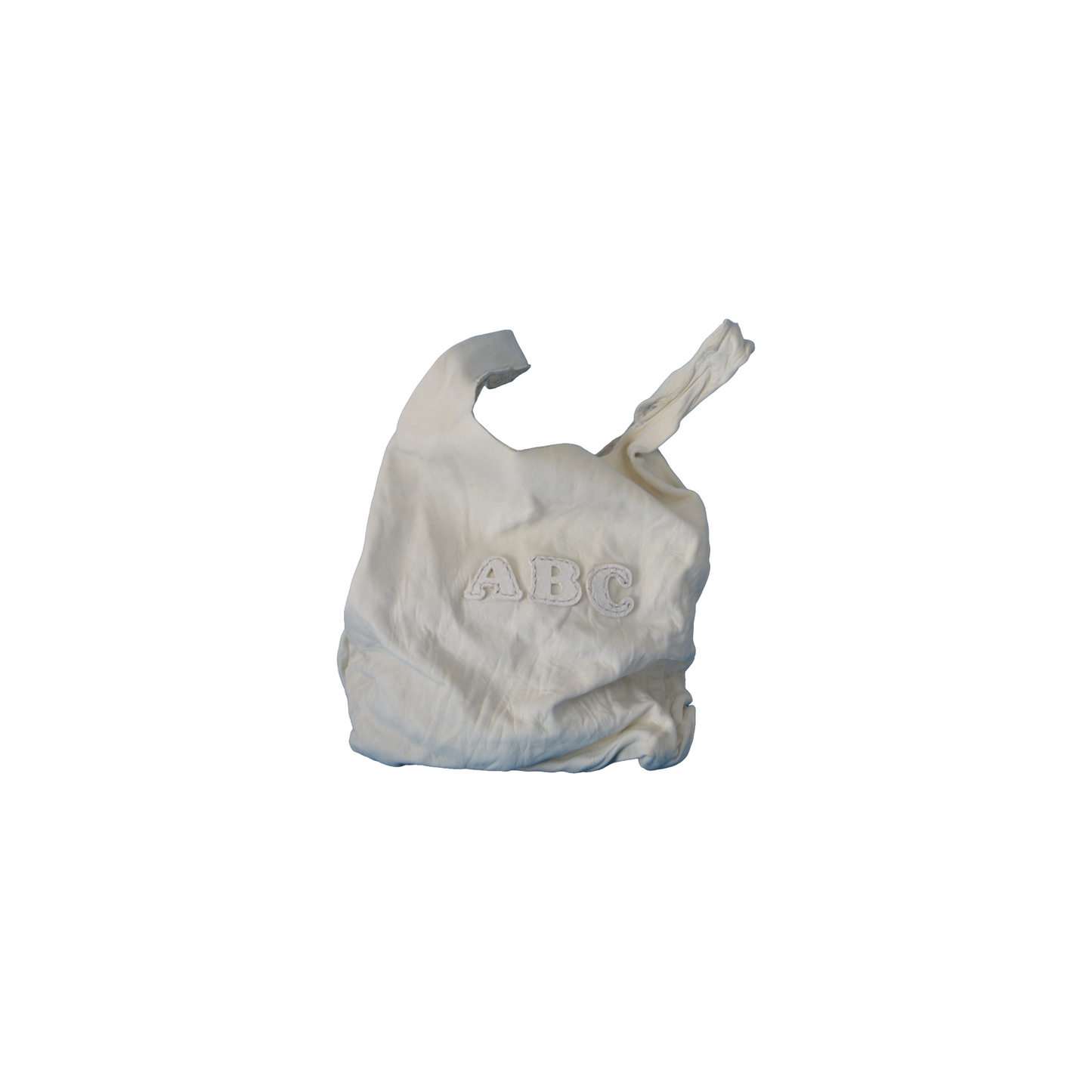 Large White Plastic Deer skin Bag