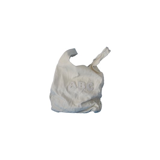 Large White Plastic Deer skin Bag