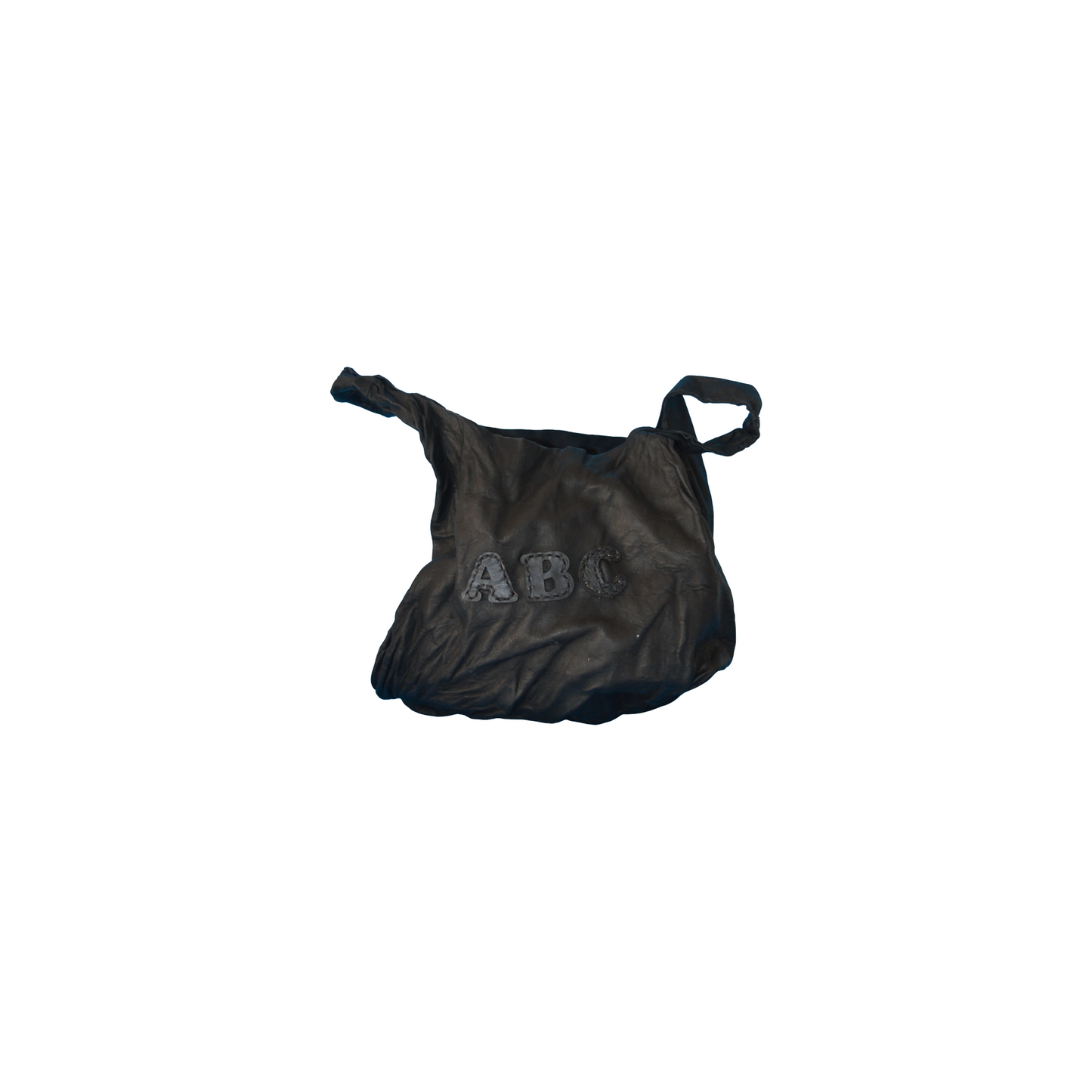 Large Black Plastic Deer skin Bag