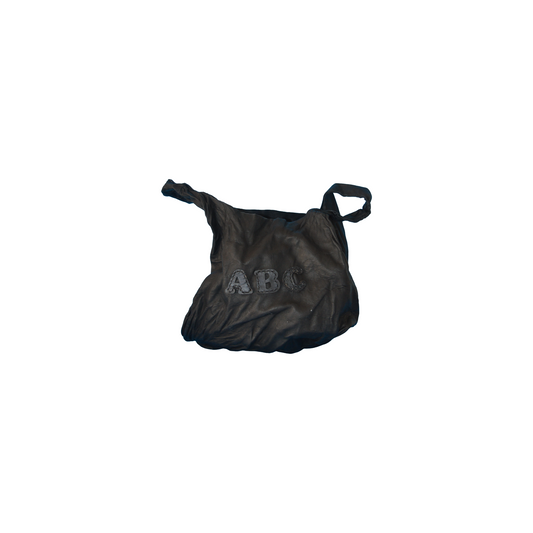 Large Black Plastic Deer skin Bag