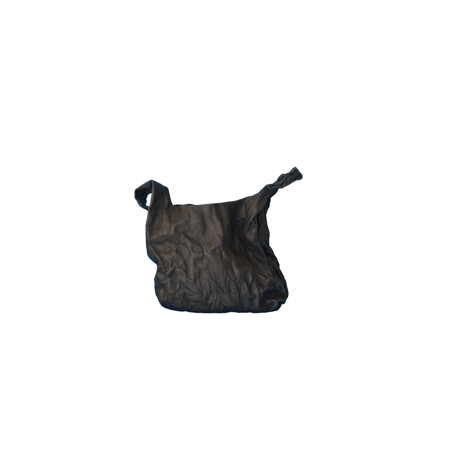 Large Black Plastic Deer skin Bag